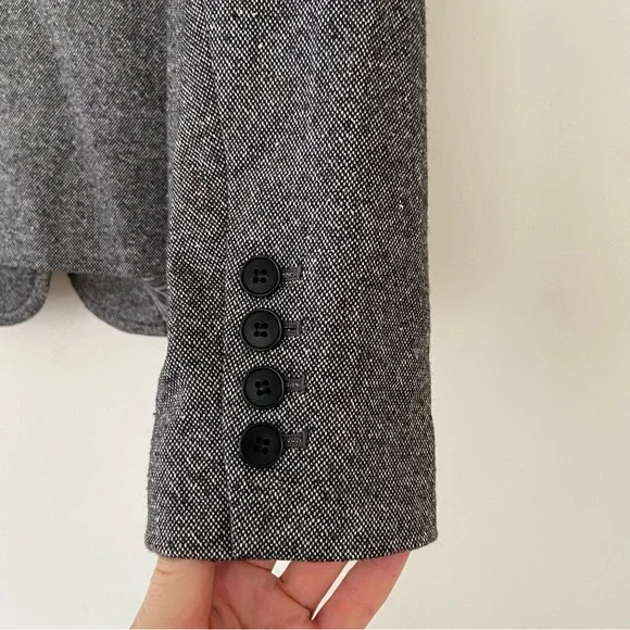 Talbots Blazer Womens 12 Gray Wool Blend Preppy Classic Careerwear Academia EUC - Picture 9 of 12